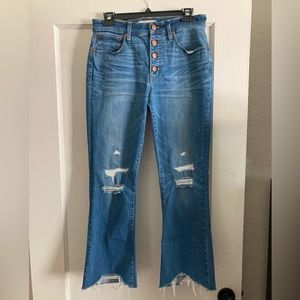 Madewell Crop Cali Demi-boot raw hem size 28